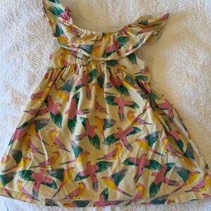 Tea Collection Colorful Parrot Print Kids Dress